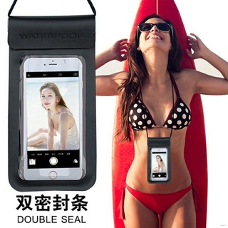◄Waterproof mobile phone bag Touch screen drifting swimming equipment Transparent case sealed TPU soft material