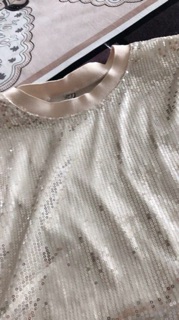 [Sẵn Hàng]♥️Áo Phông Sequin Blingbling(ảnh thật)Fzsize dưới 60kg