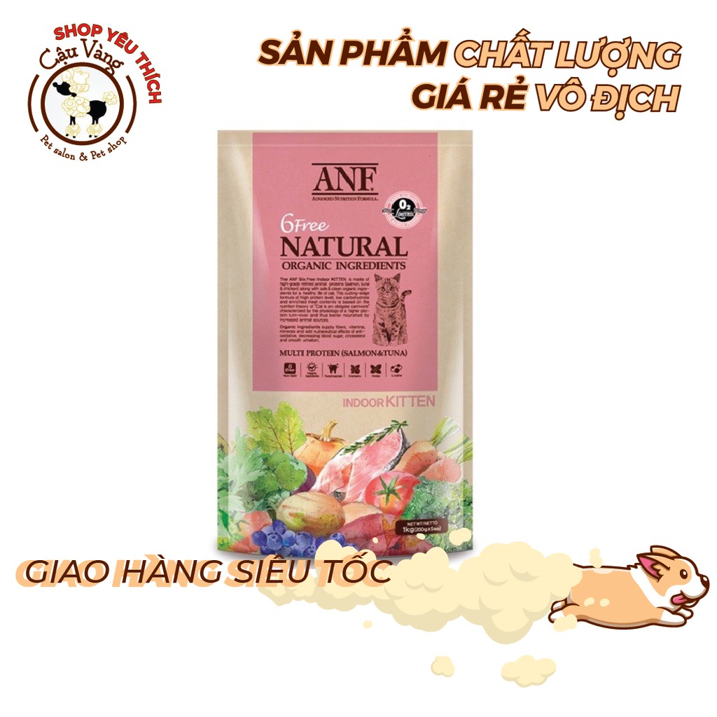 [ 200Gr &amp; 400 Gr ]Hạt ANF 6Free Indoor Cho Mèo Con