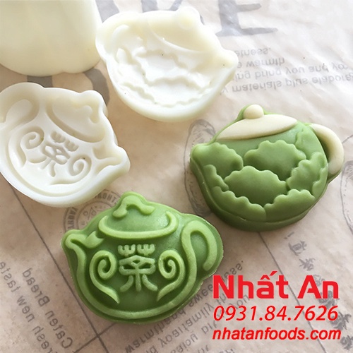 Khuôn trung thu 2 mặt Ấm Trà 50gr