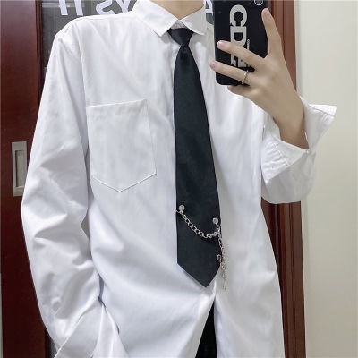 Cà Vạt Họa Tiết Ca Rô Phong Cách punk Hàn Quốc Dành Cho Nam Nữ