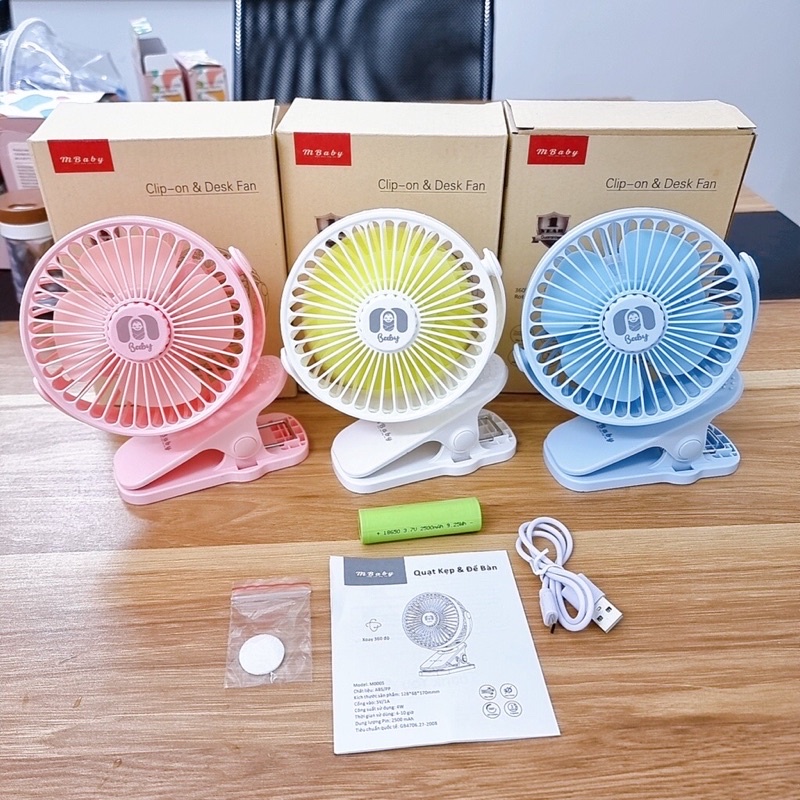 Quạt sạc kẹp xe đẩy Yoobao F04 xoay 360 độ Sumishop2019