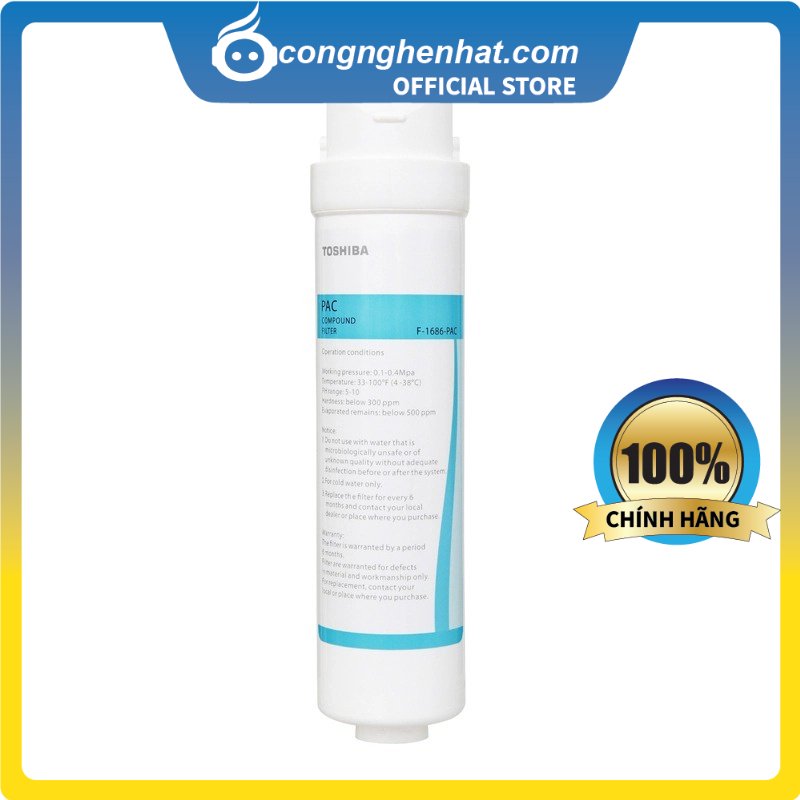 Lõi lọc nước Toshiba F-1686 số 1, 2, 3 cho máy lọc nước Toshiba TWP-N1686UV và TWP-N1843SV
