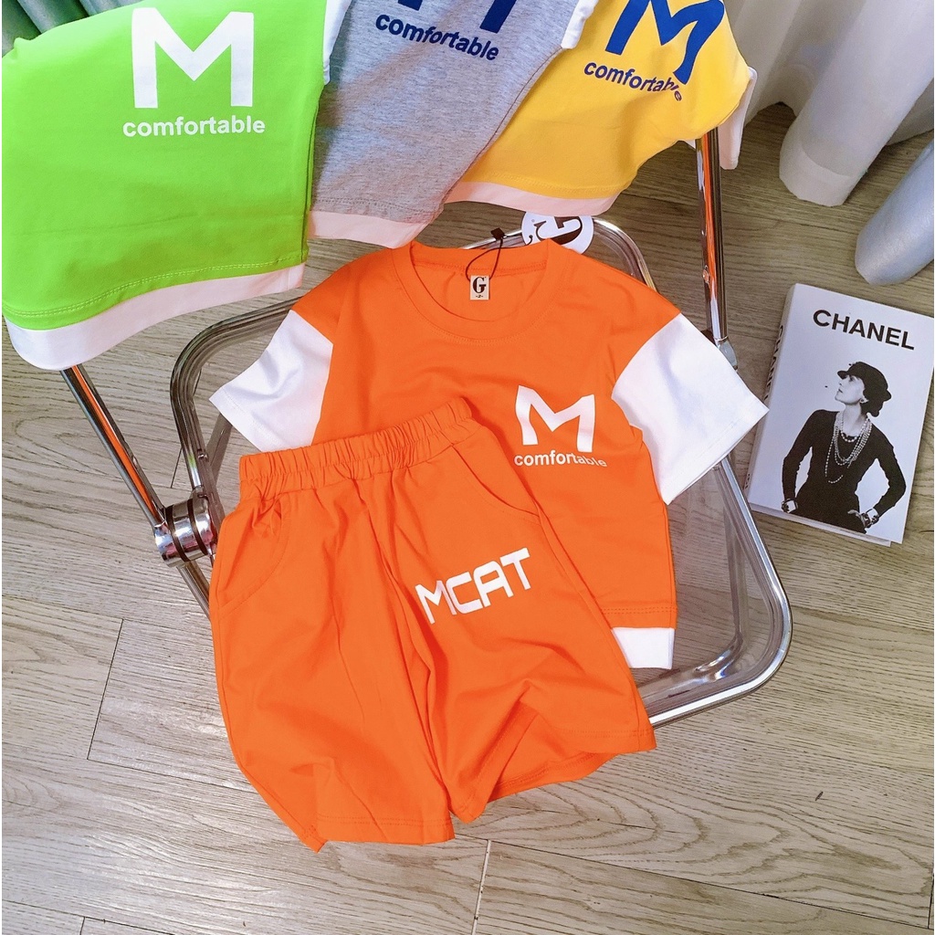 Lyvyshop - (Cotton SG chính phẩm) Bộ quần áo bé trai phối màu siêu phong cách cho bé từ 09-28kg