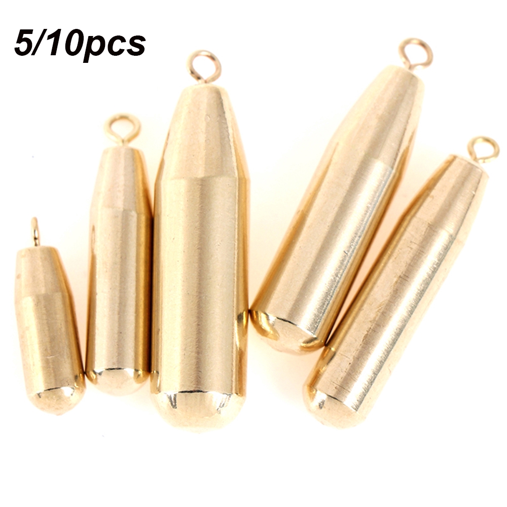 MUVAKO Bộ 5/10 Chì Câu Cá Tạo Thêm Trọng Lượng Cho Dây Câu Cá Chuyên Nghiệp Bằng Chất Liệu Đồng