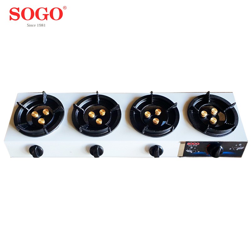 Bếp khè gas 4 lò bán công nghiệp SOGO GT-208S4-3DD ( 4 Lò 3 Đầu Đốt )