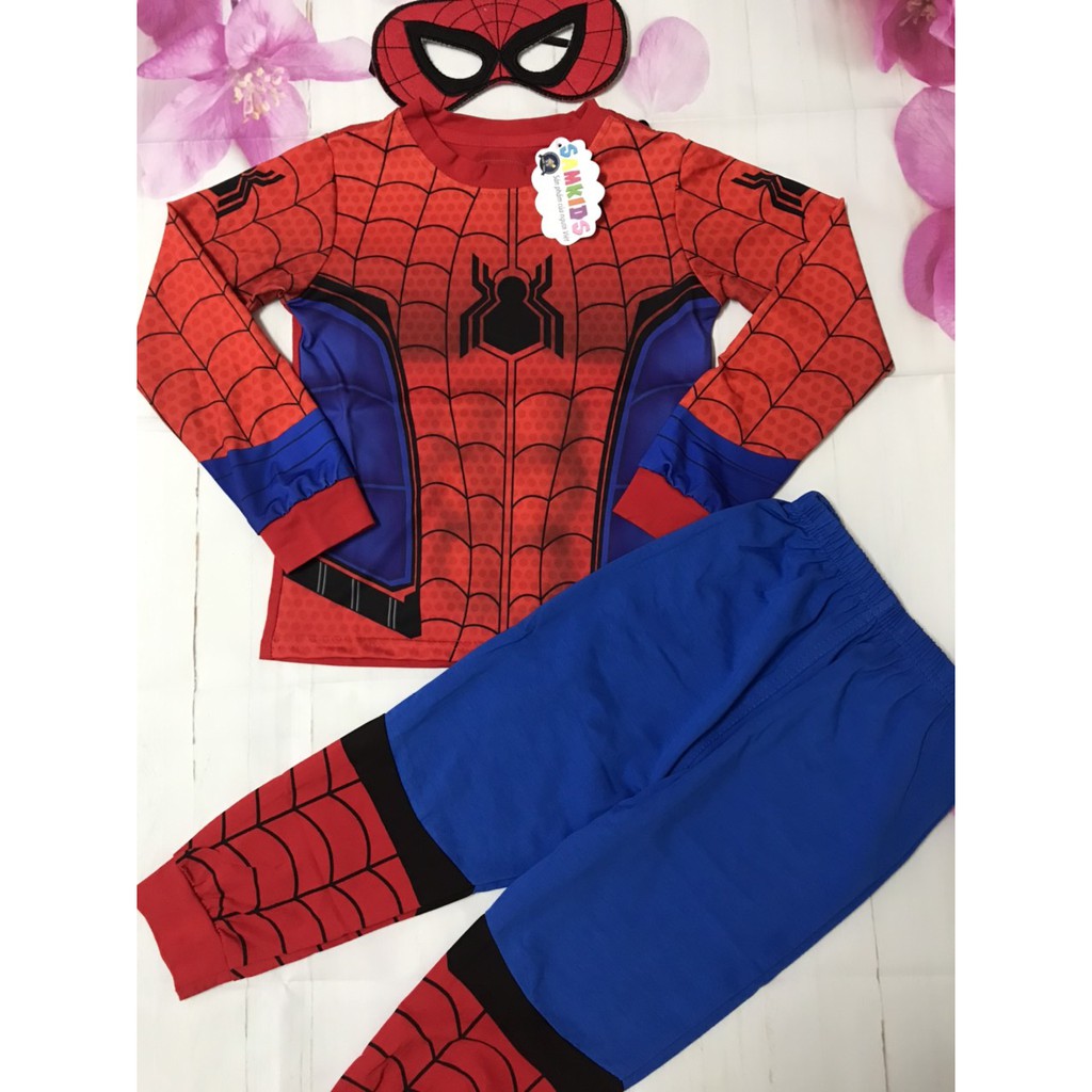 Bộ siêu nhân Nhện cơ bắp - Samkids dài -full 4 món