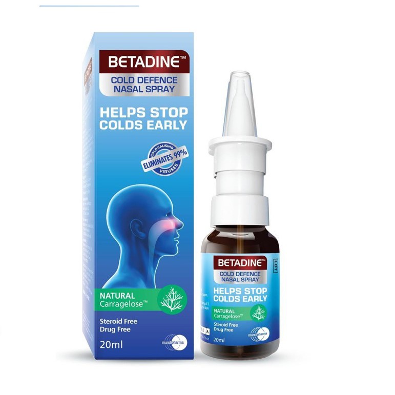 [Hàng Chính Hãng] BETADINE Cold Defence Nasal Spray 20ml - Dung Dịch Xịt Mũi Ngừa Cảm Cúm