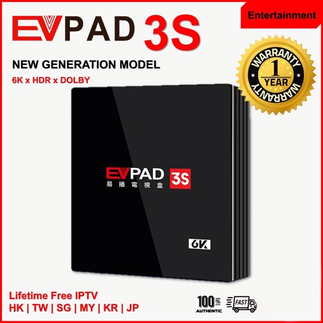 TV BOX EVPAD 3S  Xem Kênh Truyền Hình Nước Ngoài