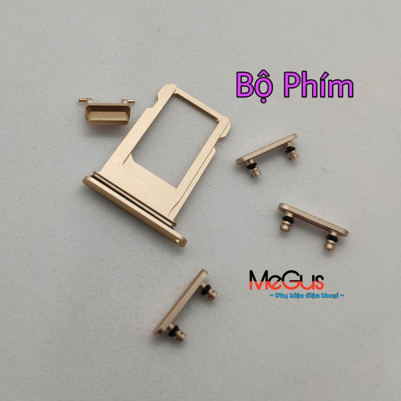 Khay sim ip 8/ 8plus đủ bộ nút gạt rung