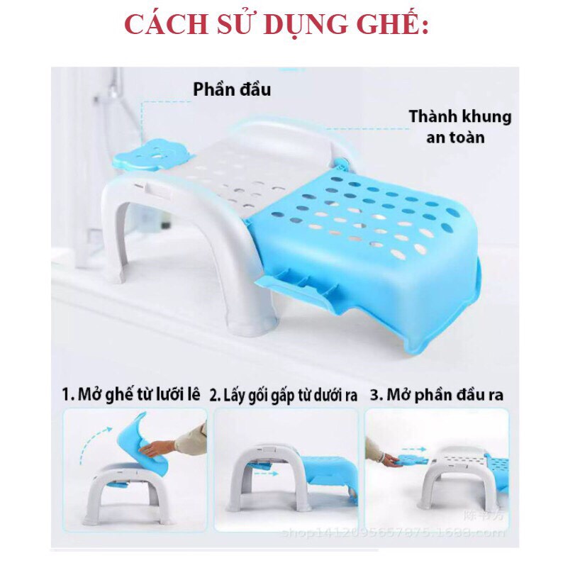 Ghế ăn dặm kiêm ghế gội đầu 2 trong 1 cho Bé Nhựa Hokori Việt Nhật Cao Cấp