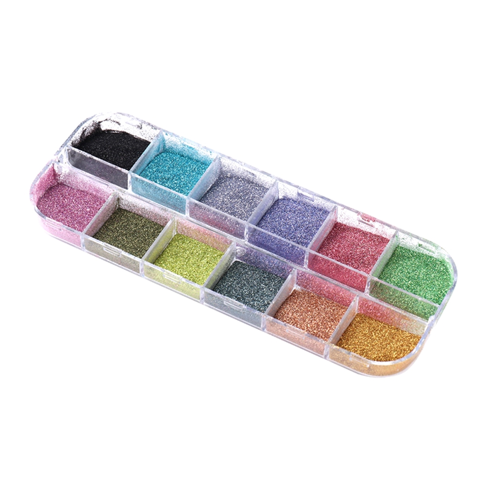 [Hàng mới về] Phấn laser lấp lánh ba chiều trang trí móng tay nghệ thuật DIY thời trang mùa hè