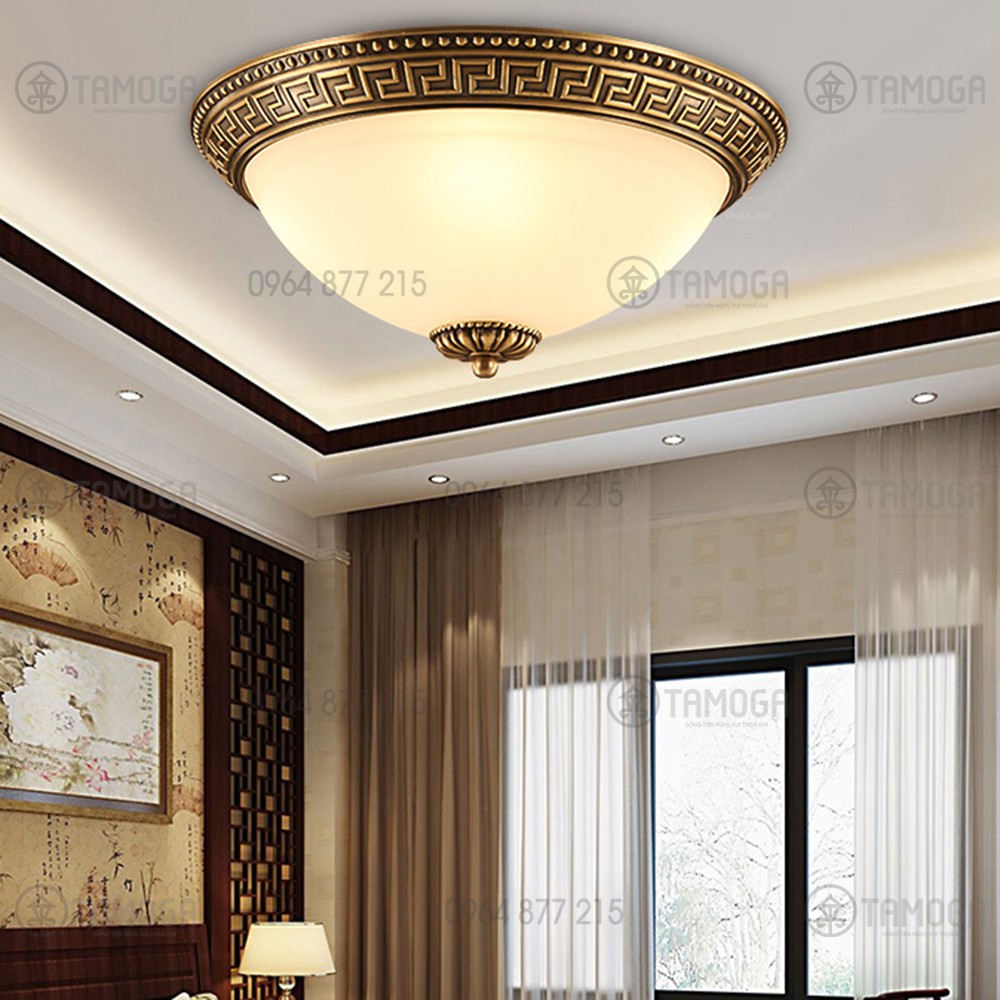 Đèn mâm ốp trần cổ điển HAPOVA LEWIN C022 đường kính 500mm