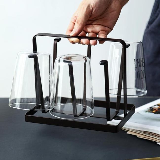 Giá Sắt Treo Ly 6 Ngăn Chống Trượt Tiện Dụng Cho Nhà Bếp / Quán Bar | BigBuy360 - bigbuy360.vn
