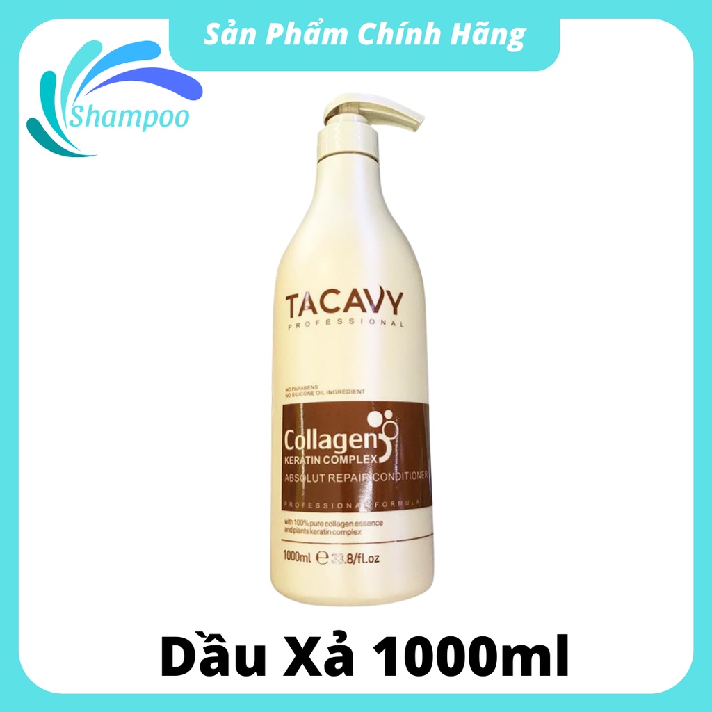 Dầu gội xả TACAVY 500ml 1000ml giảm gãy rụng phục hồi tóc hư tổn khô xơ hàng chính hãng