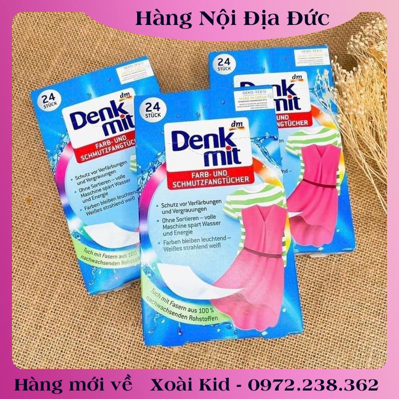 [auth] Giấy hút màu và chống phai màu quần áo DENKMIT 24 tờ- Nội địa Đức Đủ Bill [Hot]