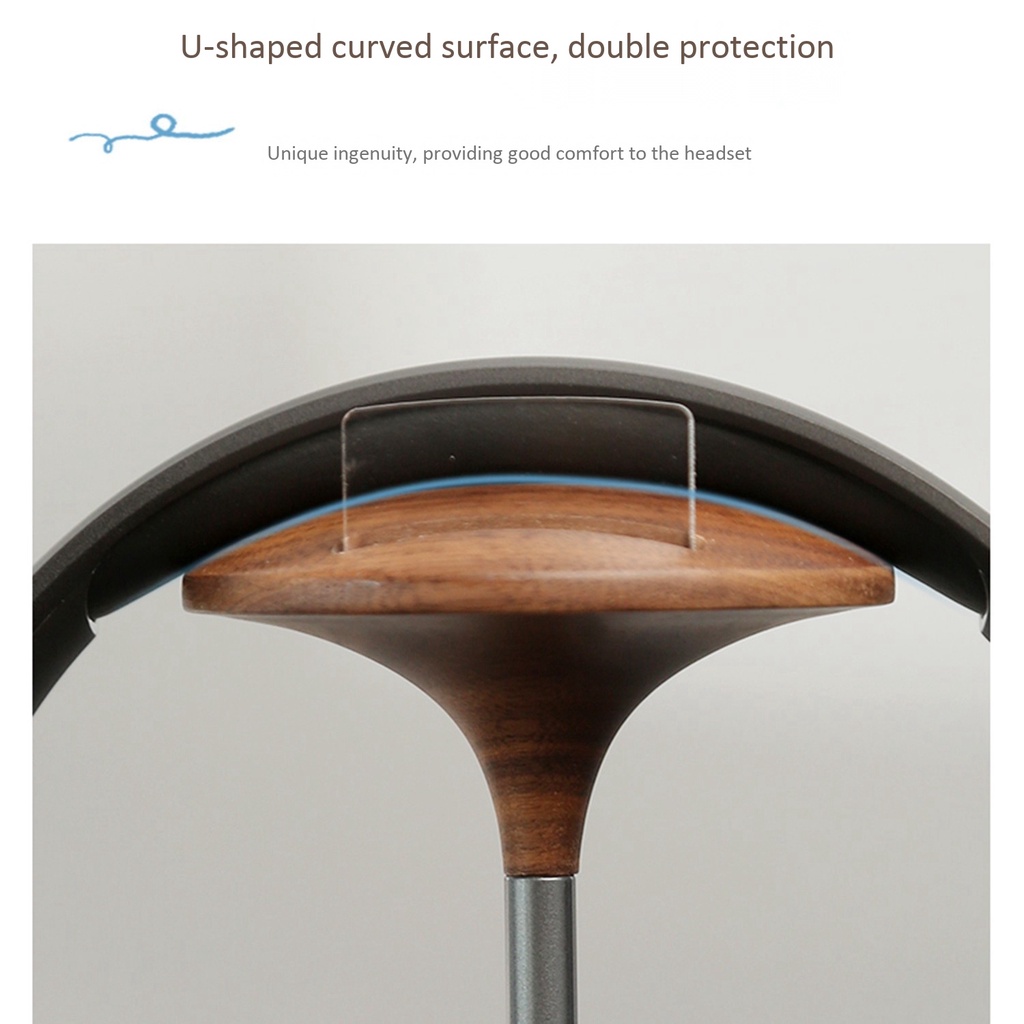 Headphone Holder, Curved Surface, with Aluminum Alloy Base(Gray) N5V | BigBuy360 - bigbuy360.vn