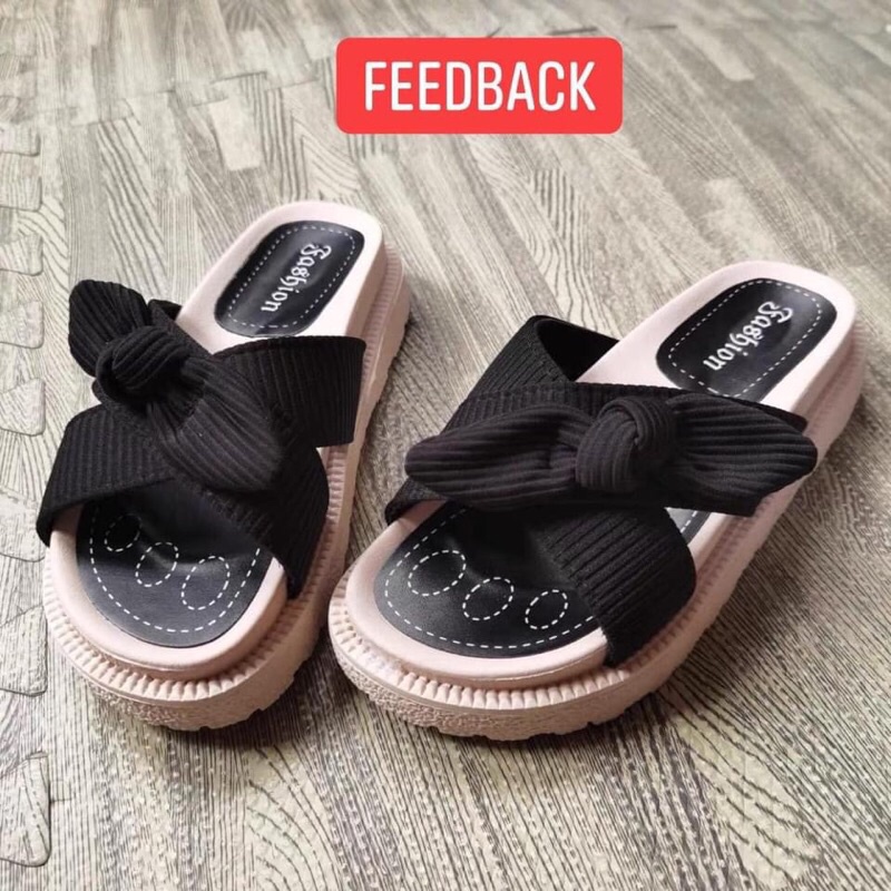 Dép SANDAL nữ bánh mì gắn nơ siêu xinh ❤️oder từ 5-7n