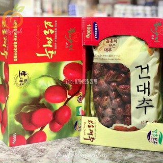 Táo Đỏ Hàn Quốc Chính Hãng Sấy Khô 1Kg Loại 1 (Tặng kèm túi)