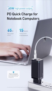 Củ sạc nhanh Baseus GAN 65w