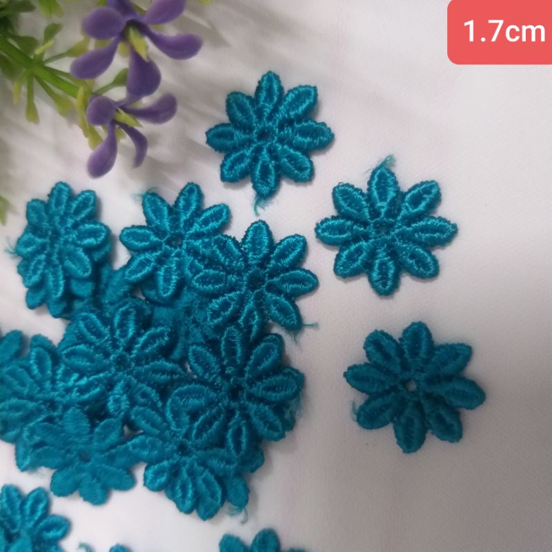 Hoa thêu trang trí thủ công  ,size 1.7 cm  đến 7cm.