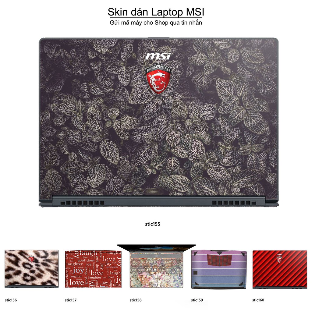 Skin dán Laptop MSI in hình Hoa văn sticker nhiều mẫu 26 (inbox mã máy cho Shop)