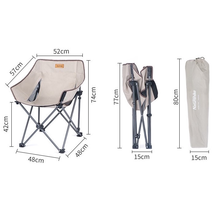 Ghế ngồi câu cá, cắm trại ngoài trời bằng thép không gỉ Naturehike NH20JJ022