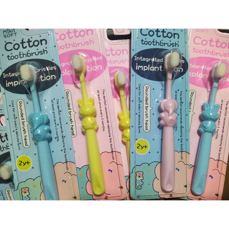 BÀN CHẢI ĐÁNH RĂNG SỢI COTTON SIÊU MỀM CHO BÉ TỪ 2 TUỔI