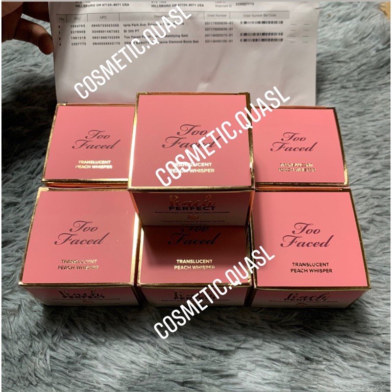 [Nhập mã KBSZGIAM7 - Giảm 7k] Phấn phủ Too Faced - phấn phủ đào fullsize 35gr Peach Perfect Mattifying Setting Powder