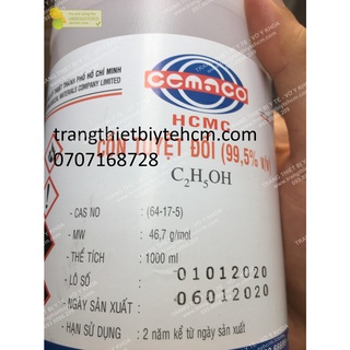 Cồn y tế 70 độ, 90 độ, 96 độ, tuyệt đối 99.5%