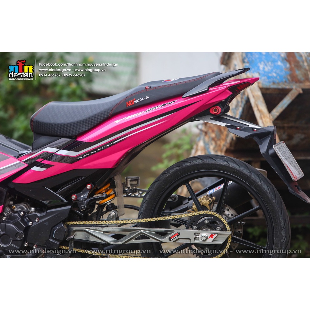 Tem rời Exciter 150 hồng đen mẫu mới 2022 , tem 3 lớp cao cấp