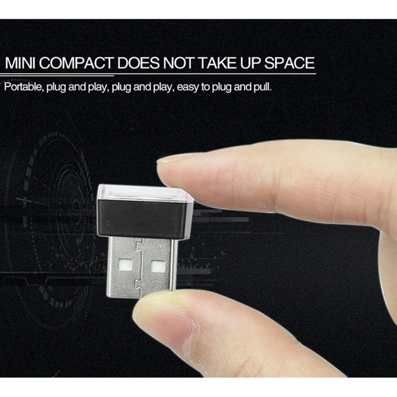 Đèn LED cốp nhỏ cắm USB trang trí nội thất ô tô biến đổi không khí xung quanh