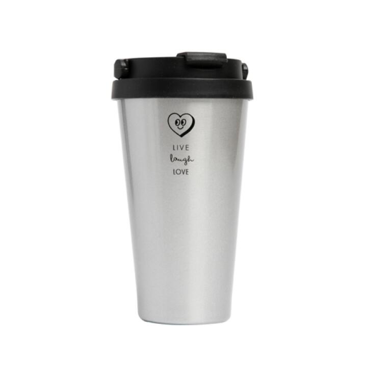 Bình Uống Nước Tumbler ARTBOX Hàn Quốc Thiết Kế Nắp Có Tay Cầm Màu Bạc