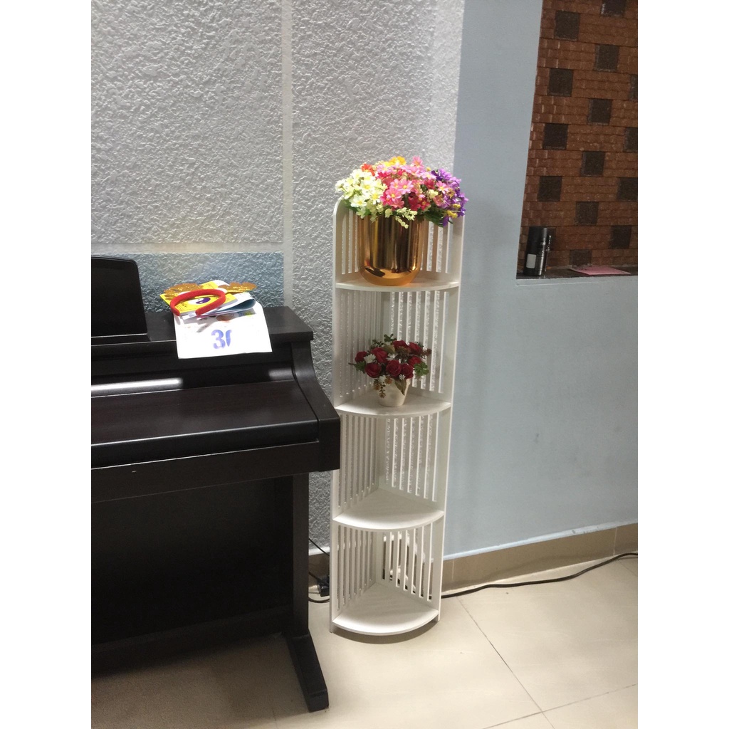 Kệ góc 4 tầng sọc dọc phù hợp mọi không gian nhà IG122
