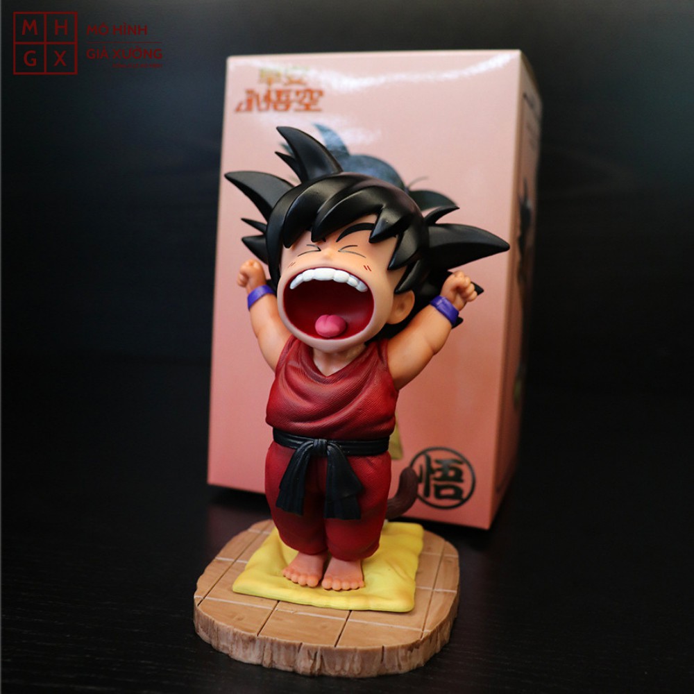 Siêu dễ thương Mô Hình Son Goku Ngáp Ngủ ( 2 màu áo ) - Cao 14cm - Tượng Figure Songoku Dragonball