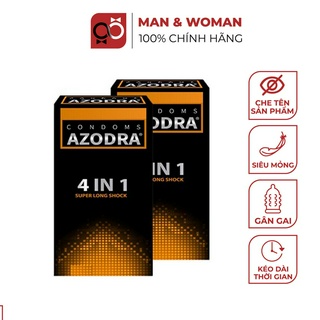 Combo 2 hộp cao cao su Azodra Gân Gai Kéo dài TG Thái Lan Hộp 12 cái CB011