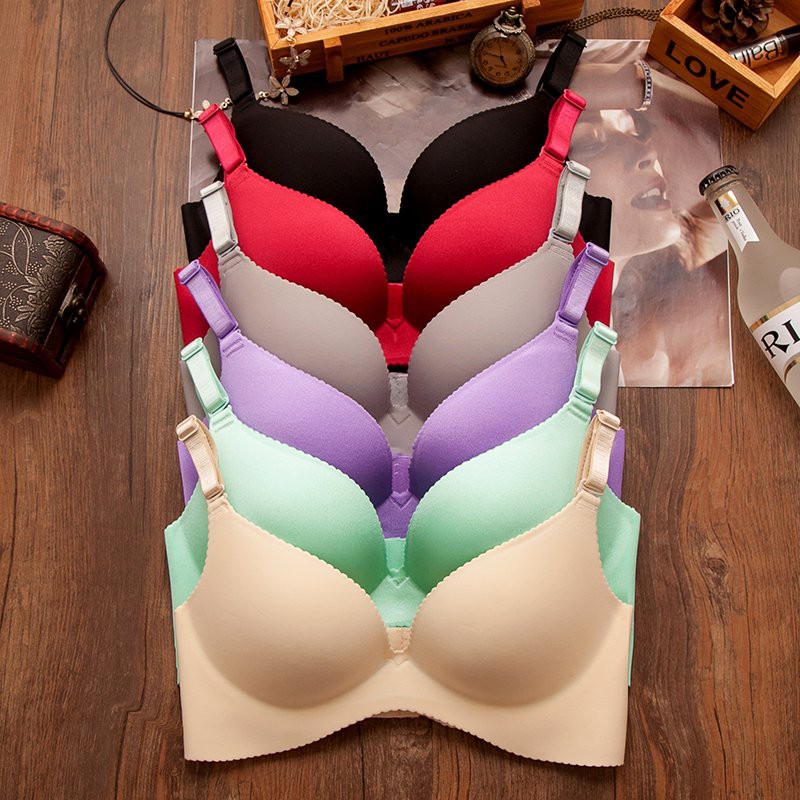 Áo Ngực Màu Trơn Không Đường May Có Size Lớn Cho Nữ