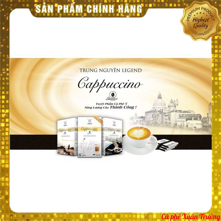 Cafe Trung Nguyên Legend Cappuccino Hộp 12 gói x 18g (Coconut, Hazelnut, Mocha)