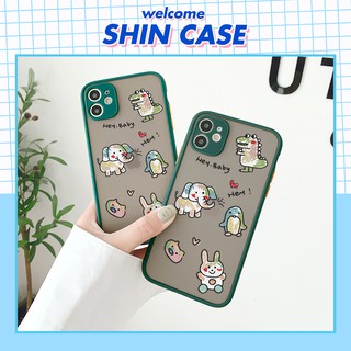 Ốp lưng iphone Voi Baby nhám viền nổi cong 5/5s/6/6plus/6s/6splus/7/7plus/8/8plus/x/xr/xs/11/12/pro/max/plus/promax