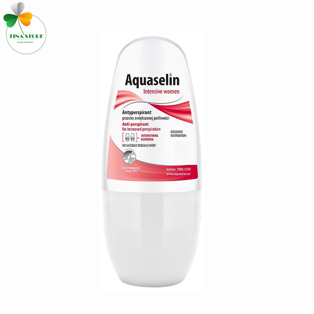 [Chính Hãng] Lăn Khử Mùi Aquaselin Intensive Women 50ML - Lăn Nách Dành Cho Nữ Ra Nhiều Mồ Hôi, Hoặc Hôi Nách Nặng