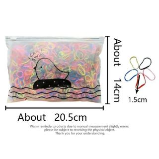 Set 1000 thun cột tóc cho bé túi zip
