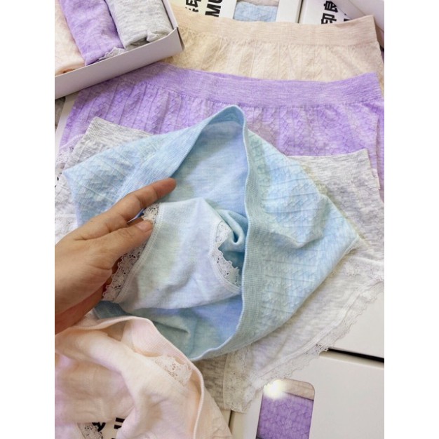 HỘP 5 Quần Lót Tăm Tre Xuất Nhật co giãn thoải mái form size 45-60kg