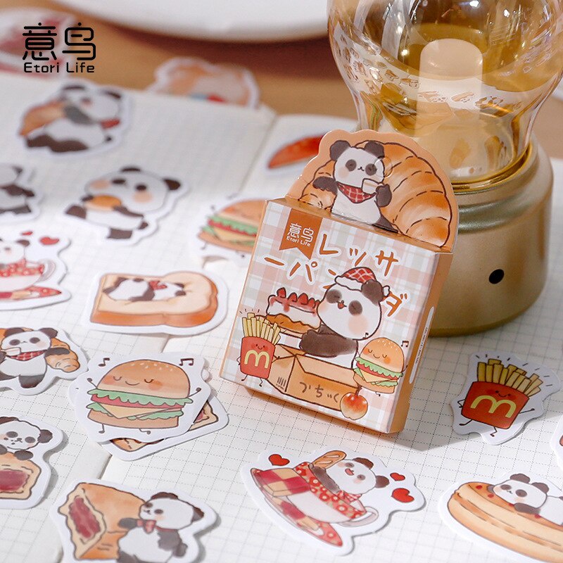 Hộp 45 sticker Gấu trúc Panda trang trí sổ tay
