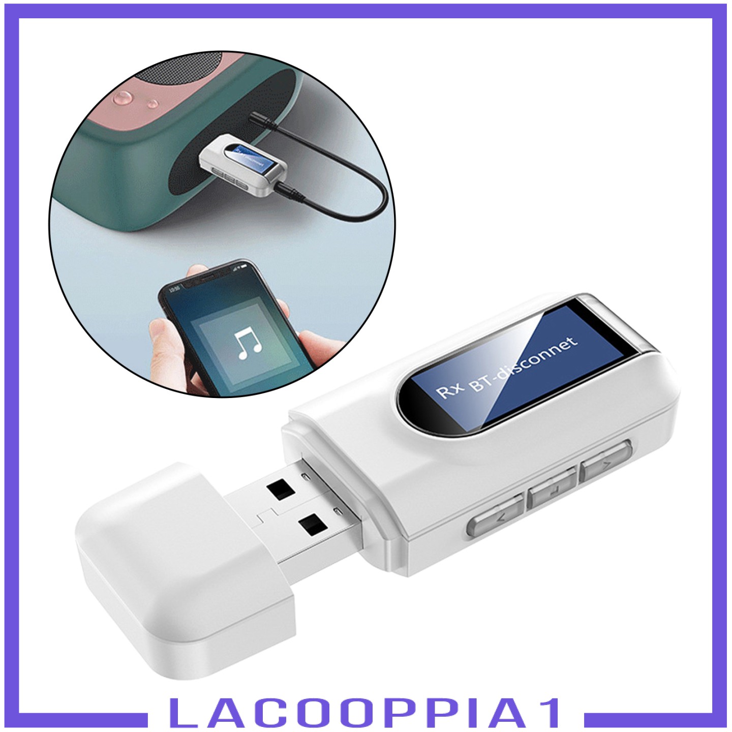 Usb Phát Bluetooth 5.0 Lapoppia1 2 Trong 1 Cho Pc Laptop Tv Sound Sound