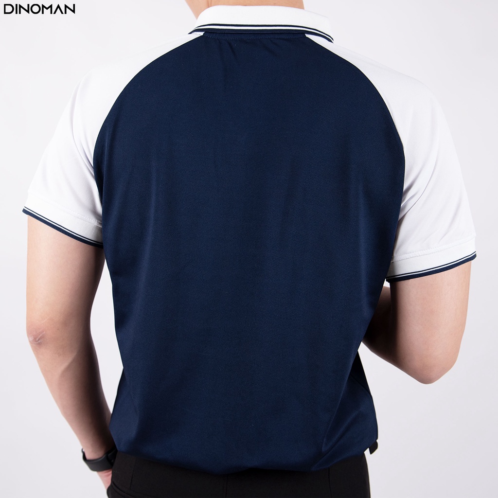 Áo Polo Nam Raglan DINOMAN Cổ Bẻ Vải Cá Sấu Chính Hãng Sang Trọng Lịch Sự Phù Hợp Đi Làm Đi Chơi