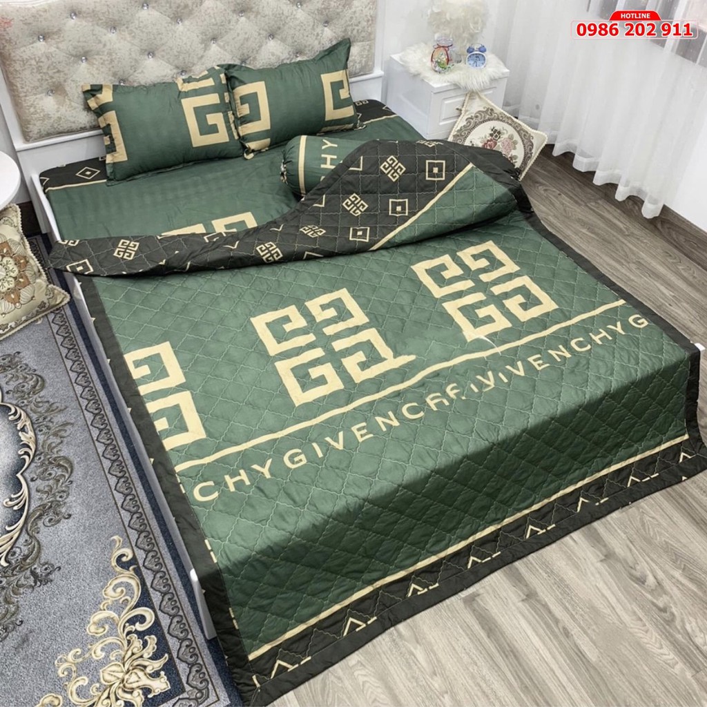 Bộ Chăn Ga Gối 5 Món Siêu Đẹp Với Nhiều Mẫu Mã Đa Dạng 2021 Phù Hợp Thời Tiết Hè Thu Chất Liệu Vải Poly Cotton Mềm Mịn