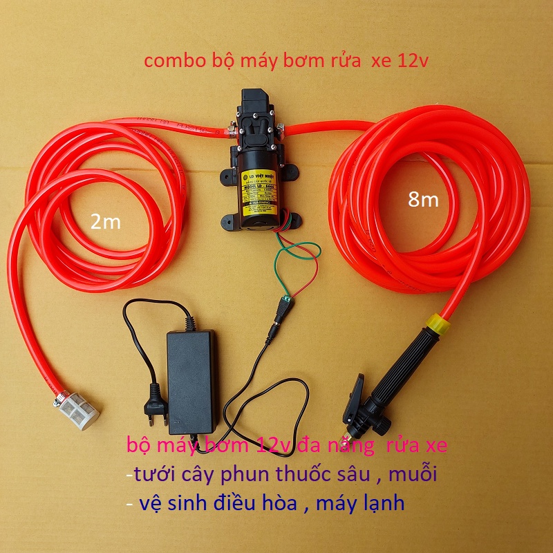 máy rửa xe mini - bộ máy bơm rửa xe tăng áp lực nước mini - máy rửa xe 12v - bộ máy rửa xe - máy rửa xe