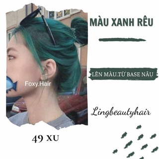 Thuốc nhuộm tóc màu xanh rêu Hàn Quốc- lên màu chuẩn ( tặng kèm oxi trợ nhuộm và găng tay)
