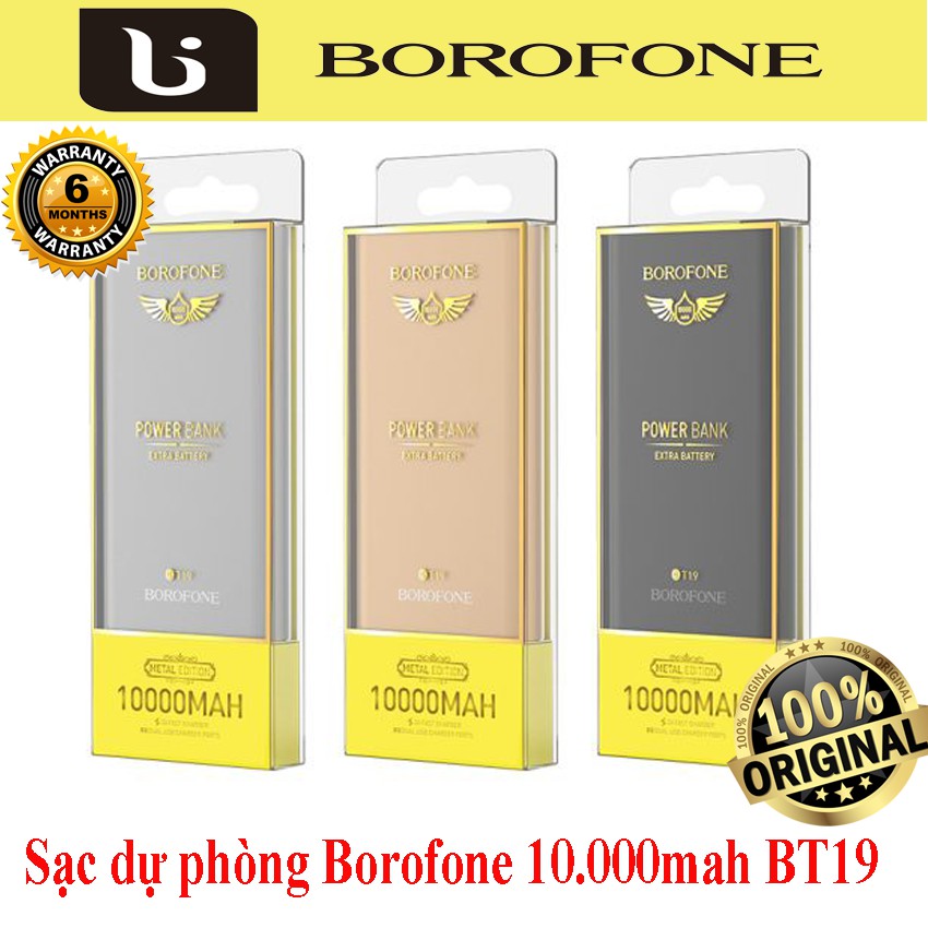 Sạc dự phòng Borofone 10.000mah BT19