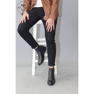 Giày Chelsea Boot Nam Cổ Chun_cổ khóa_ Phong Cách Hàn Quốc